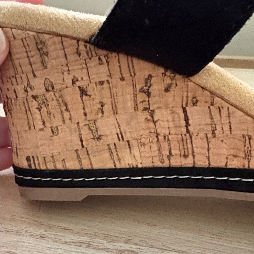 Black Wedge Sandals💥Like New💥 - Picture 2 of 4